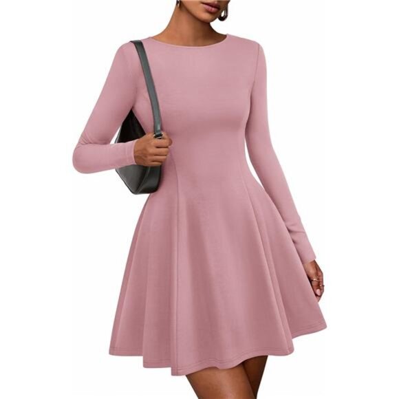 Women Elegant Flowy A Line Dress Pink - Picture 1 of 7